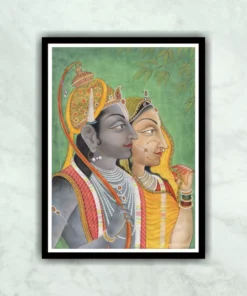 Ram Sita Painting in Kangra Style