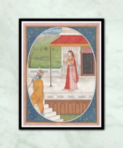 Radha Krishna Painting in Kangda Style