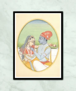 Radha Krishna Miniature Painting