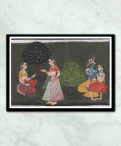 Radha Krishna Miniature Painting