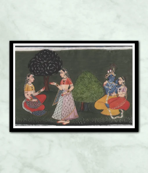 Radha Krishna Miniature Painting