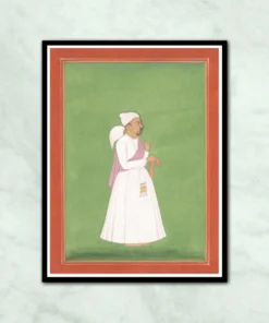 Portrait of Slave Rajasthani Painting