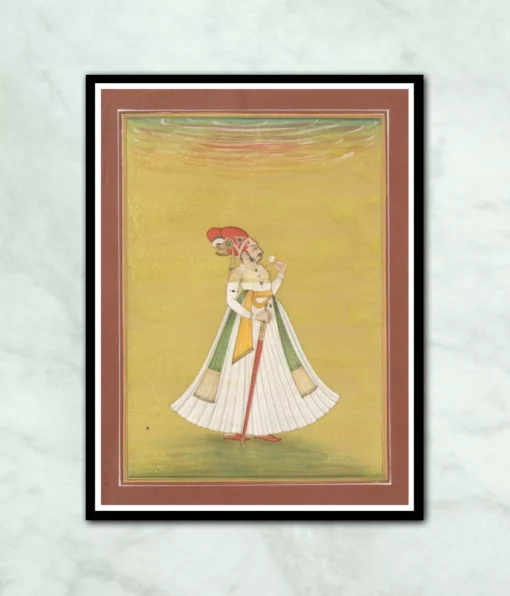 Thakur Biramdevji Mewar Shaili Painting