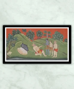 Vali Vadh Ramayana Indian Miniature Painting