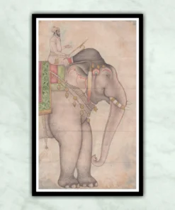 Mughal Elephant Miniature Painting