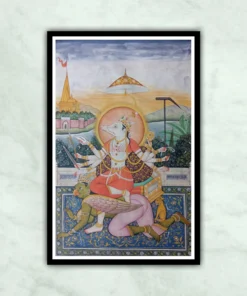 The Goddess Varahi Seated On Garuda Miniature Painting