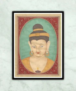 Gautam Buddha in Kangda Style Miniature Painting