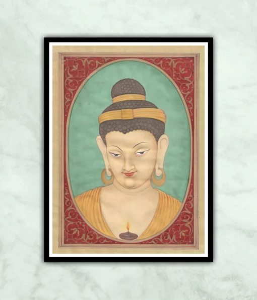 Gautam Buddha in Kangda Style Miniature Painting