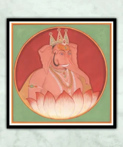 Lord Ganesha Rajasthani Style Painting