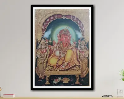 Emboss paintings shown on a wall