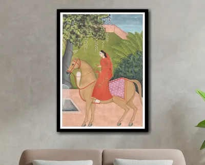 Jammu paintings shown on a wall