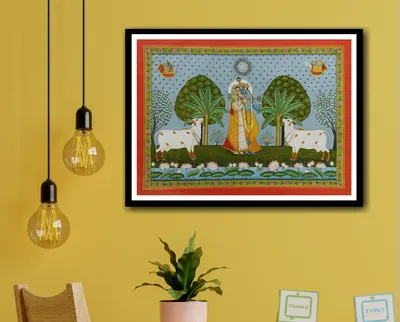 Nathdwara paintings shown on a wall