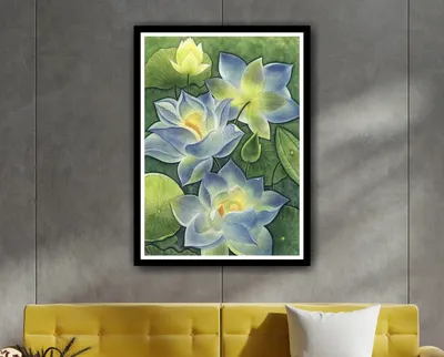 Realistic paintings shown on a wall