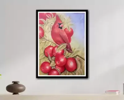 Watercolour paintings shown on a wall