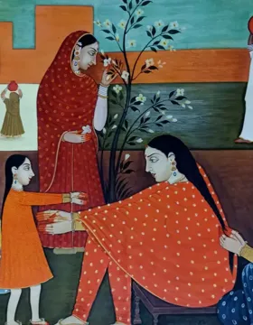 Rural Lifestyle Punjab Shaili Miniature Painting miniature painting