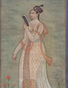 Persian Mughal Lady Miniature Painting miniature painting