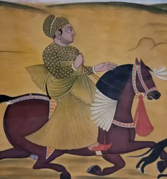 Raja Bhoj Painting in Rajasthani Shaili miniature painting