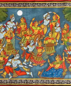 Rass Lila Phad Painting of Rajasthan miniature painting