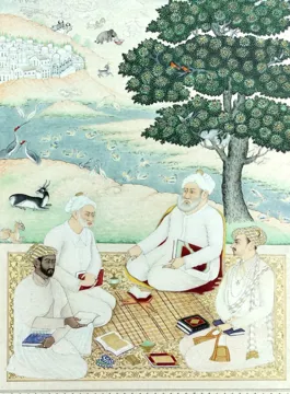 The Council Beneath the Wisdom Tree miniature painting